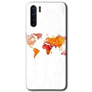 Oppo A91 Dünya Haritası Baskılı Uyumlu Silikon Kılıf