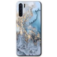 Oppo A91 Eski Mermer Baskılı Uyumlu Silikon Kılıf