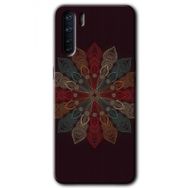 Oppo A91 Mandala Flower Wal Baskılı Uyumlu Silikon Kılıf