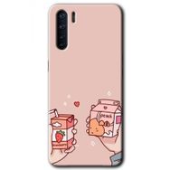 Oppo A91 Meyveli Süt Baskılı Uyumlu Silikon Kılıf