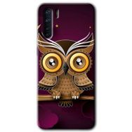 Oppo A91 Owl Bird Branch Baskılı Uyumlu Silikon Kılıf