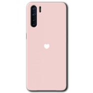 Oppo A91 Sade Kalp Baskılı Uyumlu Silikon Kılıf