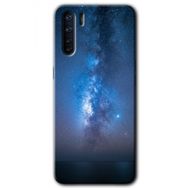 Oppo A91 Samanyolu Baskılı Uyumlu Silikon Kılıf