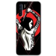 Oppo A91 Samurai Girl Baskılı Uyumlu Silikon Kılıf