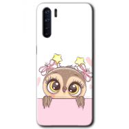 Oppo A91 Sevimli Baykuş Baskılı Uyumlu Silikon Kılıf