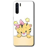 Oppo A91 Sevimli Kedi Baskılı Uyumlu Silikon Kılıf