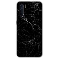 Oppo A91 Siyah Mermer Baskılı Uyumlu Silikon Kılıf