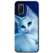 Oppo A92 Cat Glance Baskılı Uyumlu Silikon Kılıf
