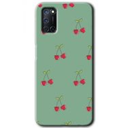 Oppo A92 Kiraz Berry Baskılı Uyumlu Silikon Kılıf
