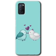 Oppo A92 Mutlu Kuşlar Baskılı Uyumlu Silikon Kılıf