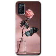 Oppo A92 Retro Gül Baskılı Uyumlu Silikon Kılıf