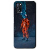 Oppo A92 Smoke Astronot Baskılı Uyumlu Silikon Kılıf