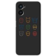 Oppo A96 Avengers Minimalism Baskılı Uyumlu Silikon Kılıf