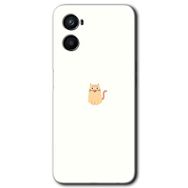 Oppo A96 Cat Minimalism Baskılı Uyumlu Silikon Kılıf