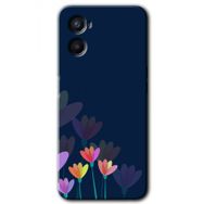 Oppo A96 Çizim Çiçekleri Baskılı Uyumlu Silikon Kılıf