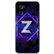 Oppo A96 Dark Neon Yaprak Z Harfi Baskılı Uyumlu Silikon Kılıf