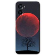 Oppo A96 Kanlı Ay Baskılı Uyumlu Silikon Kılıf