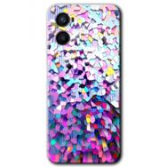 Oppo A96 Mosaic Fragments Colorfull Baskılı Uyumlu Silikon Kılıf