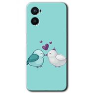 Oppo A96 Mutlu Kuşlar Baskılı Uyumlu Silikon Kılıf