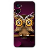 Oppo A96 Owl Bird Branch Baskılı Uyumlu Silikon Kılıf