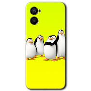 Oppo A96 Penguenler Baskılı Uyumlu Silikon Kılıf