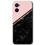 Oppo A96 Yarım Mermer Baskılı Uyumlu Silikon Kılıf