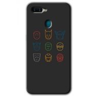Oppo AX7 Avengers Minimalism Baskılı Uyumlu Silikon Kılıf