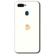 Oppo AX7 Cat Minimalism Baskılı Uyumlu Silikon Kılıf