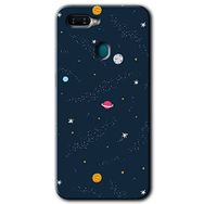 Oppo AX7 Çizim Gezegen Baskılı Uyumlu Silikon Kılıf