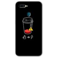 Oppo AX7 Coffee Battery Baskılı Uyumlu Silikon Kılıf