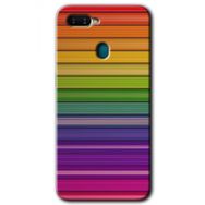 Oppo AX7 Colorful Lines Baskılı Uyumlu Silikon Kılıf