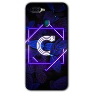 Oppo AX7 Dark Neon Yaprak Ç Harfi Baskılı Uyumlu Silikon Kılıf