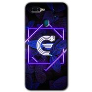 Oppo AX7 Dark Neon Yaprak G Harfi Baskılı Uyumlu Silikon Kılıf