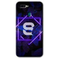 Oppo AX7 Dark Neon Yaprak S Harfi Baskılı Uyumlu Silikon Kılıf