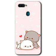 Oppo AX7 Kedi Aşkı Baskılı Uyumlu Silikon Kılıf