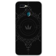 Oppo AX7 Siyah Mandala 1 Baskılı Uyumlu Silikon Kılıf