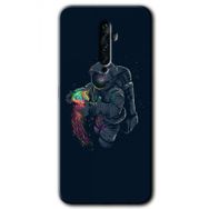 Oppo Reno 2Z Astronot Kıyafeti Baskılı Uyumlu Silikon Kılıf