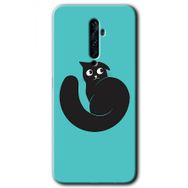 Oppo Reno 2Z Cat Vector Baskılı Uyumlu Silikon Kılıf