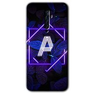 Oppo Reno 2Z Dark Neon Yaprak A Harfi Baskılı Uyumlu Silikon Kılıf