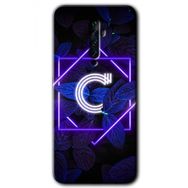 Oppo Reno 2Z Dark Neon Yaprak Ç Harfi Baskılı Uyumlu Silikon Kılıf