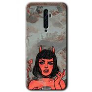 Oppo Reno 2Z Devil Girl Baskılı Uyumlu Silikon Kılıf