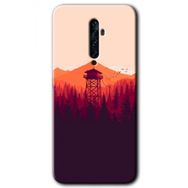 Oppo Reno 2Z Gözlem Kulesi Baskılı Uyumlu Silikon Kılıf