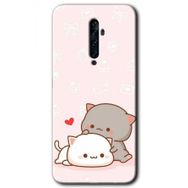 Oppo Reno 2Z Kedi Aşkı Baskılı Uyumlu Silikon Kılıf