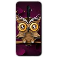 Oppo Reno 2Z Owl Bird Branch Baskılı Uyumlu Silikon Kılıf
