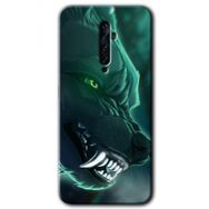 Oppo Reno 2Z Yeşil Kurt Baskılı Uyumlu Silikon Kılıf