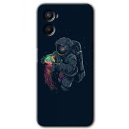 Oppo Reno 3 Astronot Kıyafeti Baskılı Uyumlu Silikon Kılıf