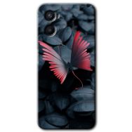 Oppo Reno 3 Dark Butterfly Baskılı Uyumlu Silikon Kılıf