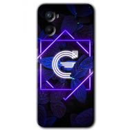 Oppo Reno 3 Dark Neon Yaprak G Harfi Baskılı Uyumlu Silikon Kılıf