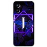 Oppo Reno 3 Dark Neon Yaprak İ Harfi Baskılı Uyumlu Silikon Kılıf