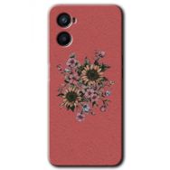 Oppo Reno 3 Retro Çiçek Baskılı Uyumlu Silikon Kılıf